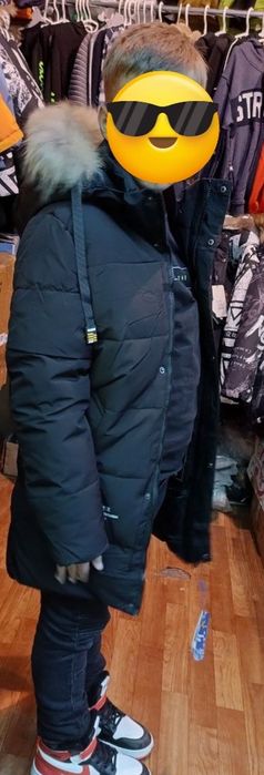 Пуховик для хлопчика, куртка на зиму для хлопчика 164 зрізс