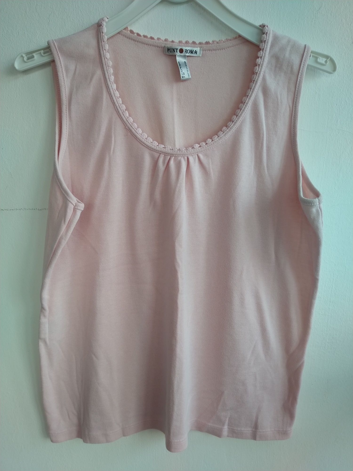 Top / camisola cor de rosa - Punto Roma - Tamanho L
