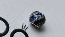 Charm's srebrny kula szafir srebro S925