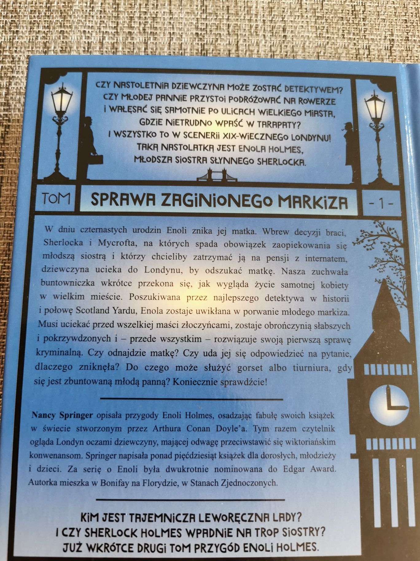 Ksiazka Enola Holmes Sprawa zaginionego Markiza