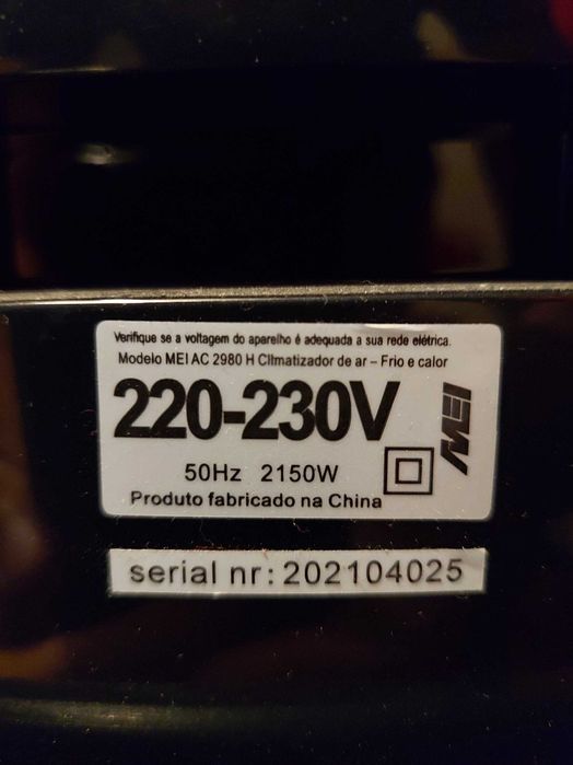 Climatizador MEI AC 2980 H