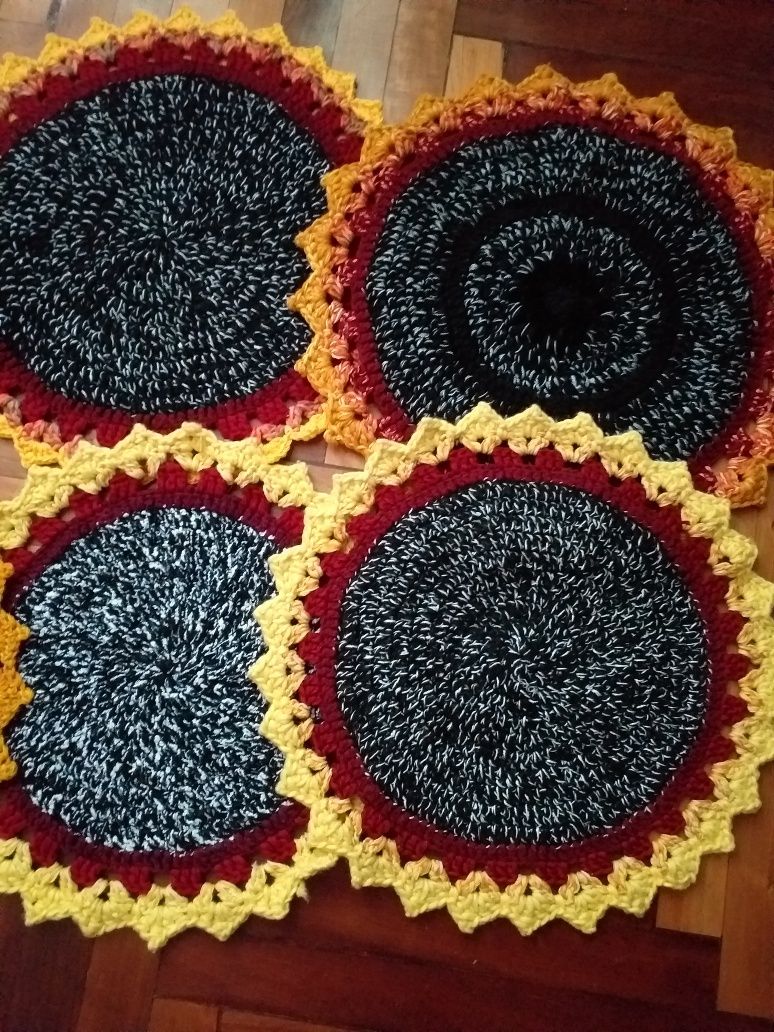 Коврик для уюта " подсолнух" hand made.