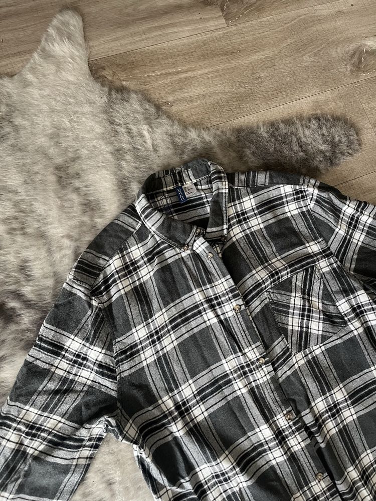 Szara koszula w kratkę H&M