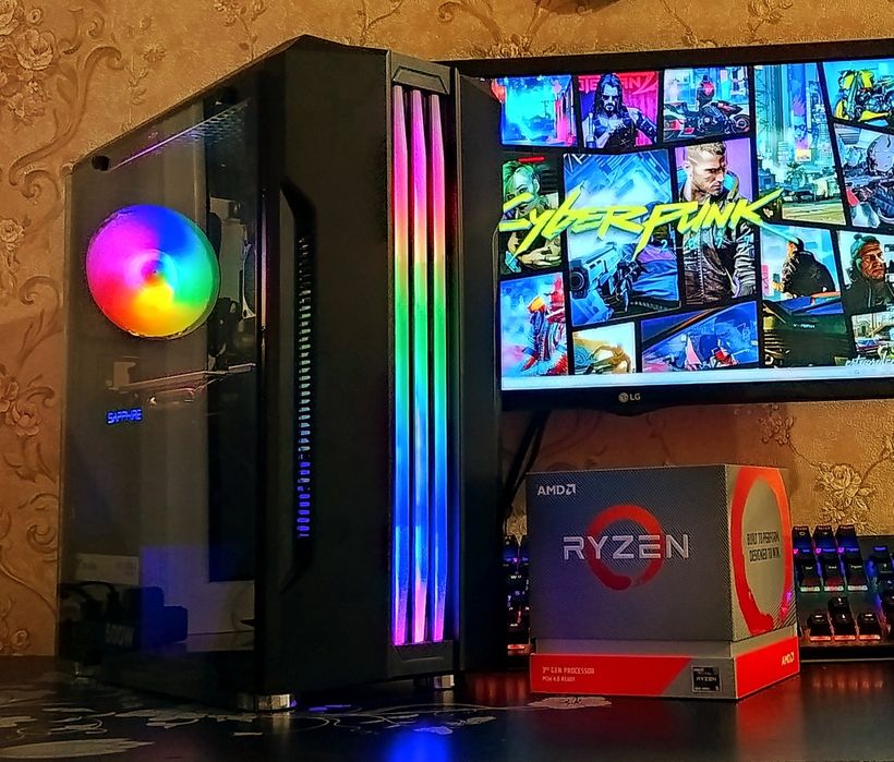 ПК RX580+ Ryzen 5+ 16Gb DDR4 AM4 игровой компьютер