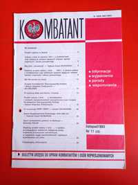 Kombatant, biuletyn, nr 11/1993, listopad 1993