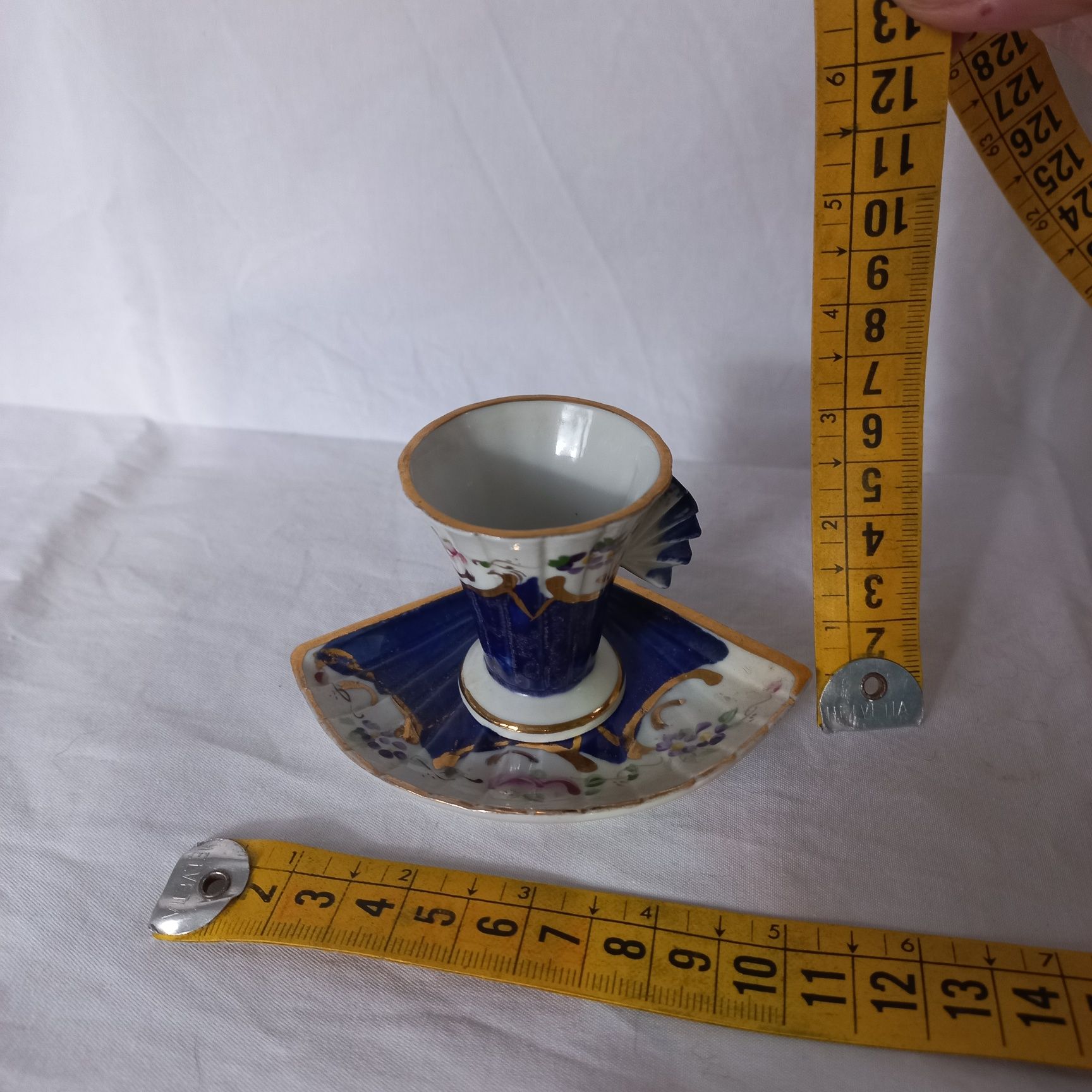 Chávena miniatura azul leque