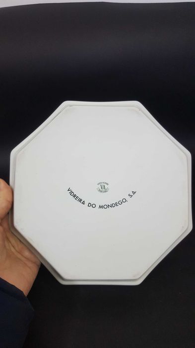 Raro covilhete Octogonal da Vista Alegre pub. Vidreira do Mondego