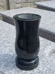 Wazon na nagrobek, czarny, z granitu Premium Black