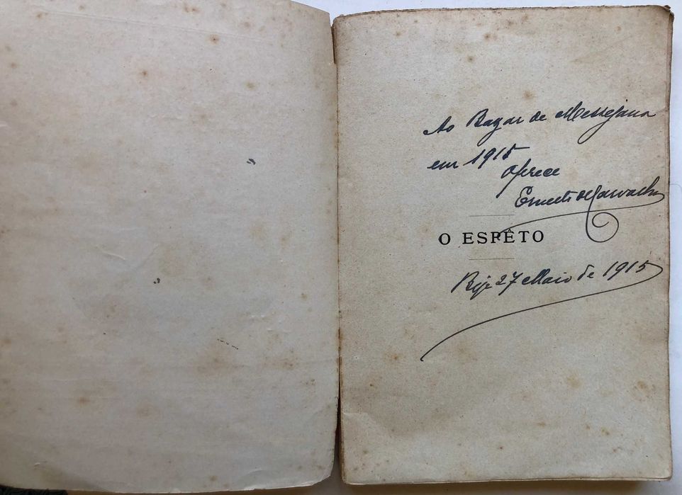 O Espêto - Ernesto de Carvalho - Dedic. do  Autor a Bazar de Messejana