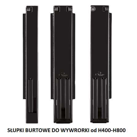 Słupek wypinany środkowy H400 FMCA oraz tylny P/L do wywrotki