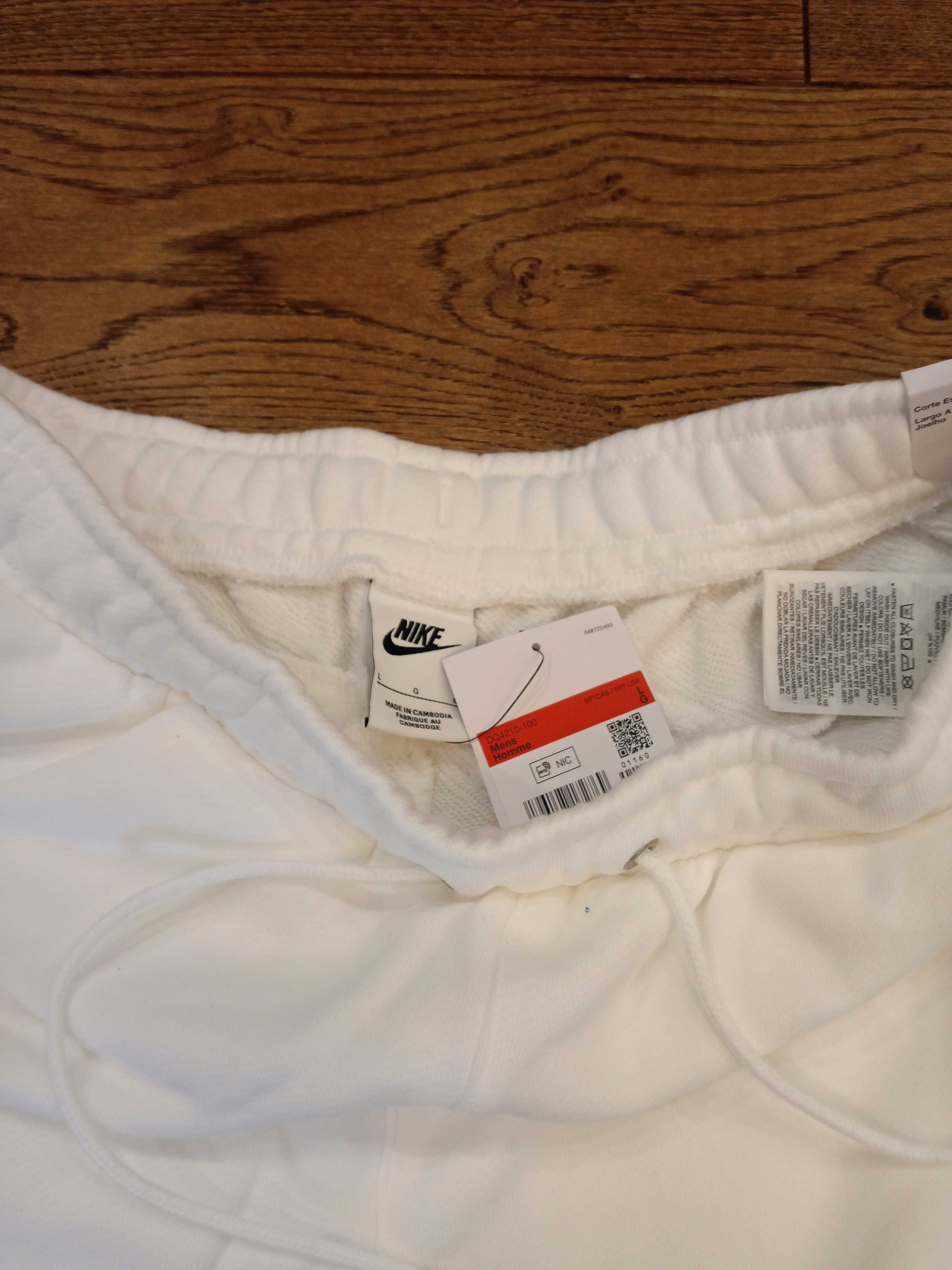 Krótkie Białe spodenki NIKE AIR 100% Bawełna