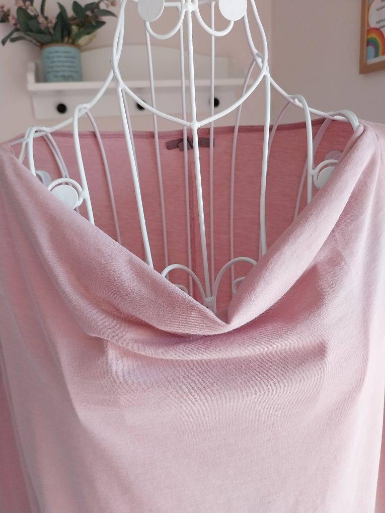 Blusa rosa manga comprida, Uterqüe, Tamanho L, bom estado