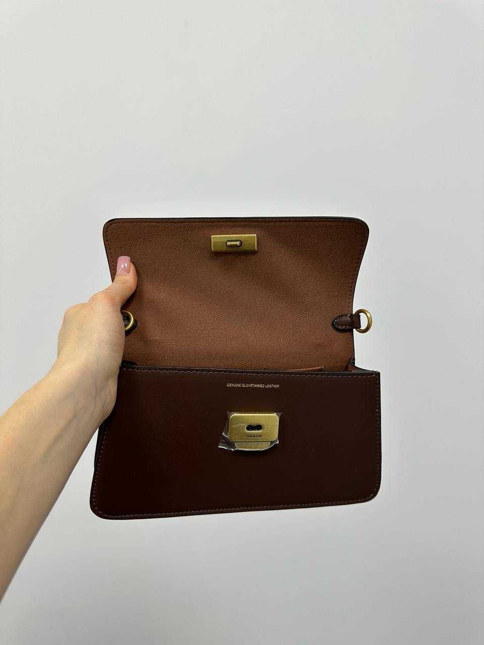 Жіноча сумка Coach Juno Crossbody Leather Maple Brown / Коуч Джуно