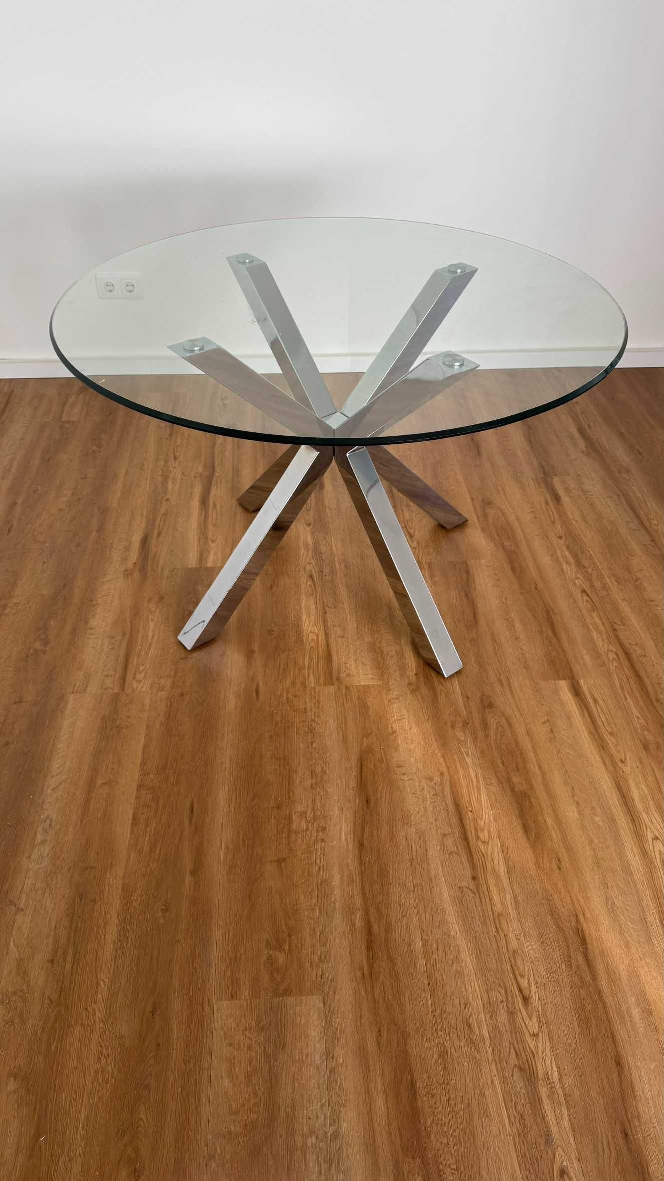 Mesa Vidro Redonda 120cms