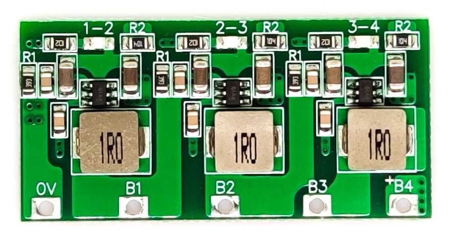 Плата активного балансу літієвої батареї Li-Ion, LifePO4 2s, 3s, 4s