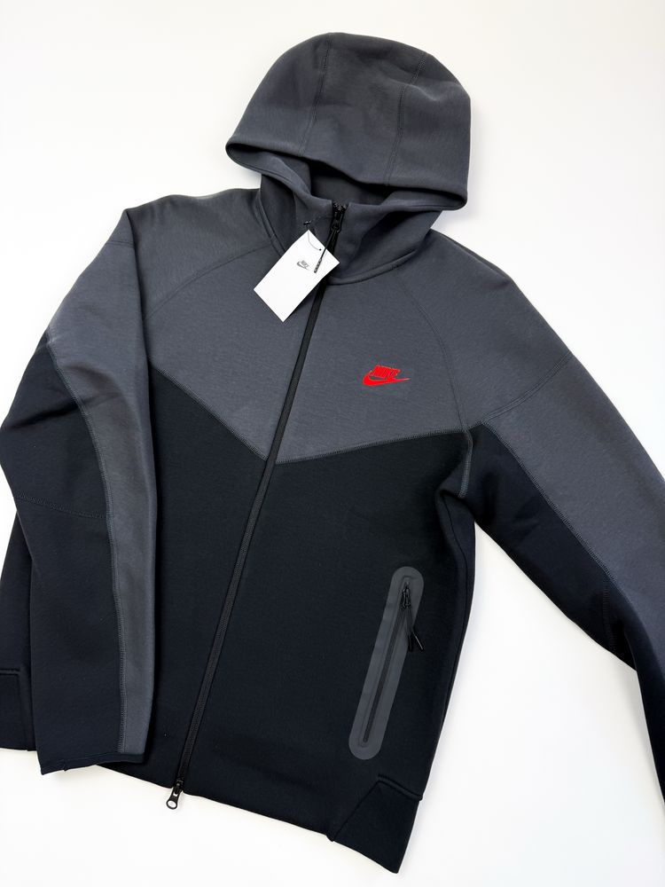 Оригінал! Чоловіче Зіп Худі Nike Tech Fleece чорне (S/M/L) / Нове!