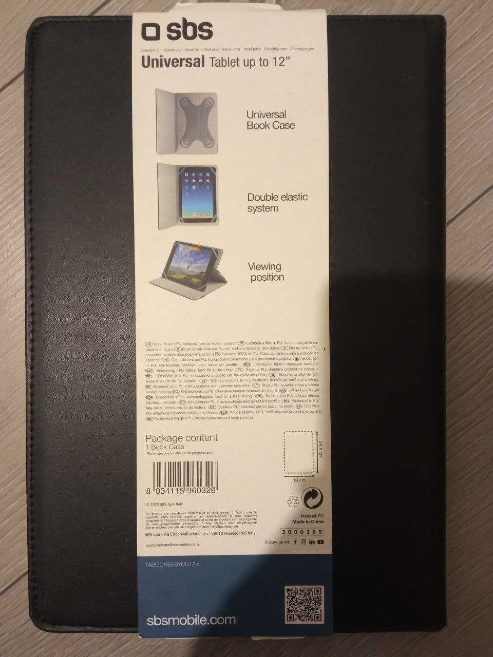 ETUI SBS SMART BOOK CASE Czarne Uniwersalne ETUI na Tablet 12"