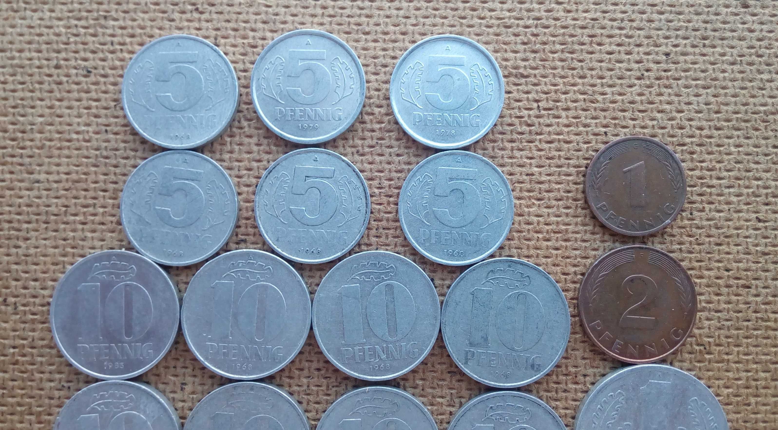 Монети ГДР.Пфенінги.Марки.Монети Германії.
