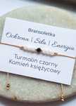 Bransoletka kamienie naturalne minerały Turmalin czarny kamień księżyc