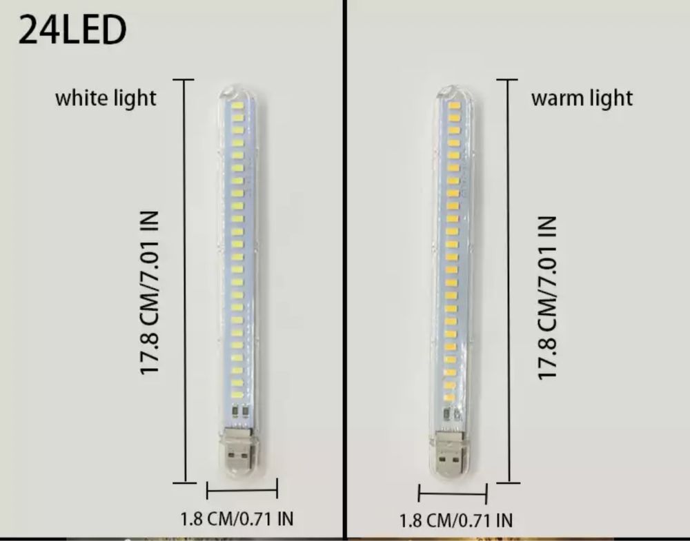 Світодіодний ліхтар з USB роз’ємом на 24 світодіода.