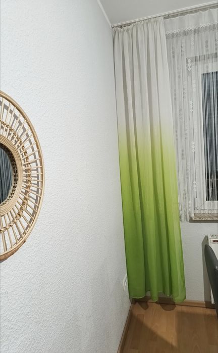 Zasłony ombre biało zielone