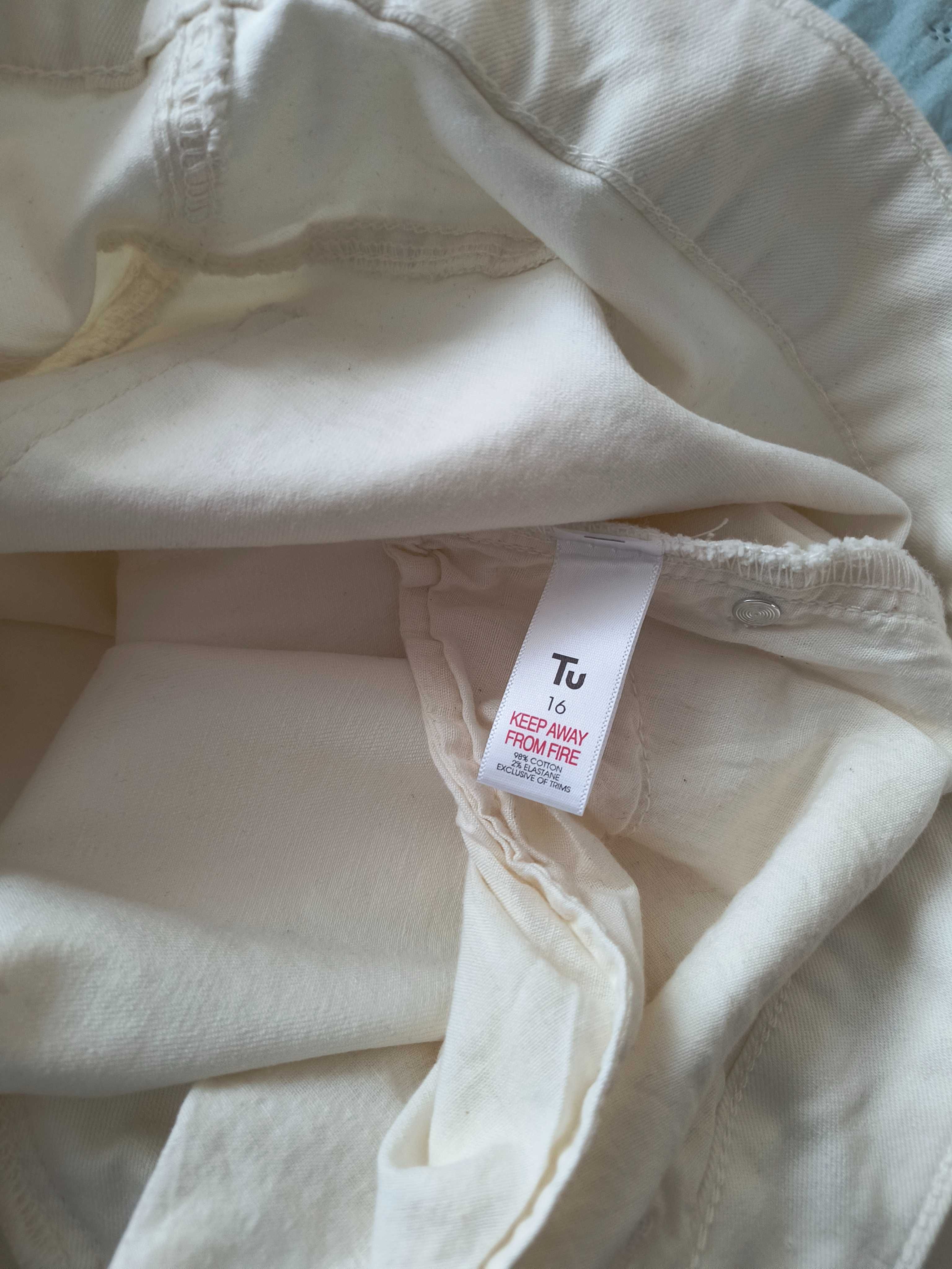 Spódnica jeans ecru r 16