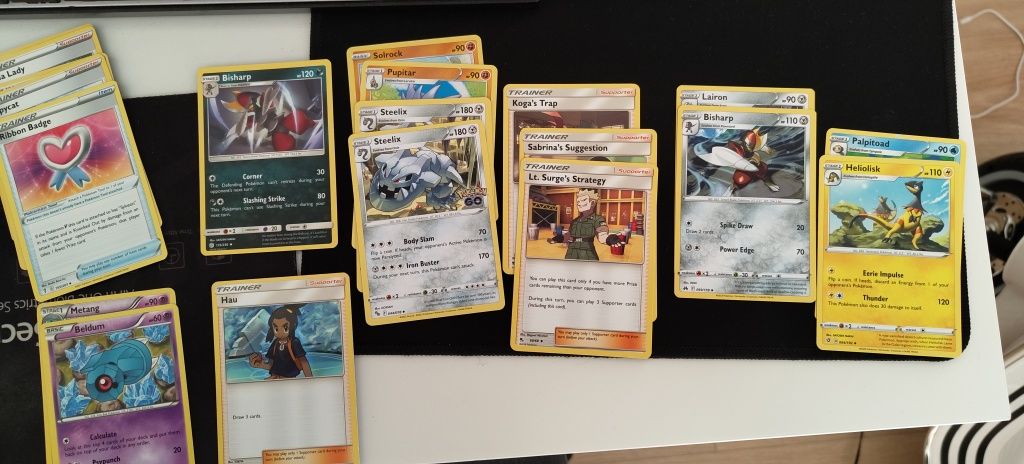 Cartas Pokémon bulk múltiplas eras