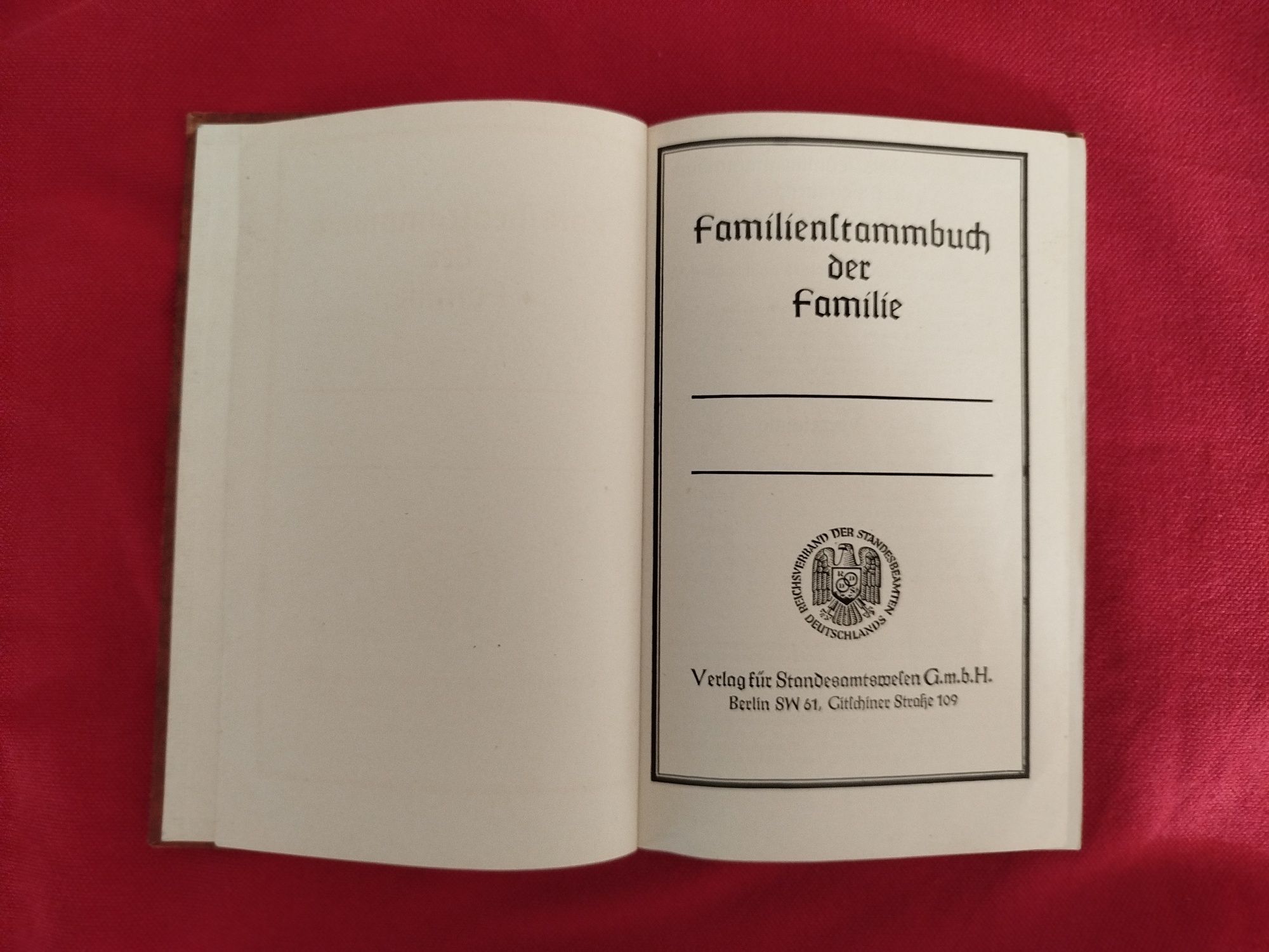 Familien Stammbuch dokument III Rzesza