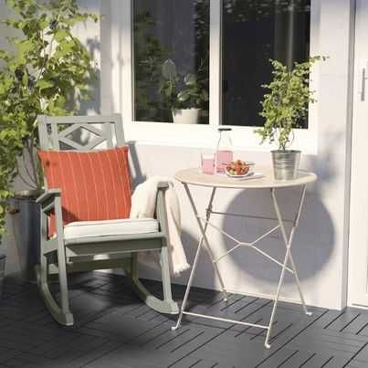 Fotel Ogrodowy IKEA Bondhomen Krzesło Bujane Drewniany NOWY
