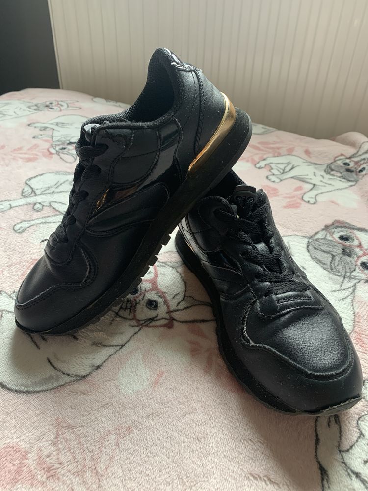 Buty dziewczęce 37 ccc czarne adidasy