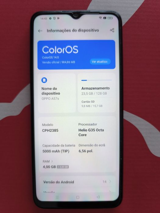 Telemóvel OPPO A57S