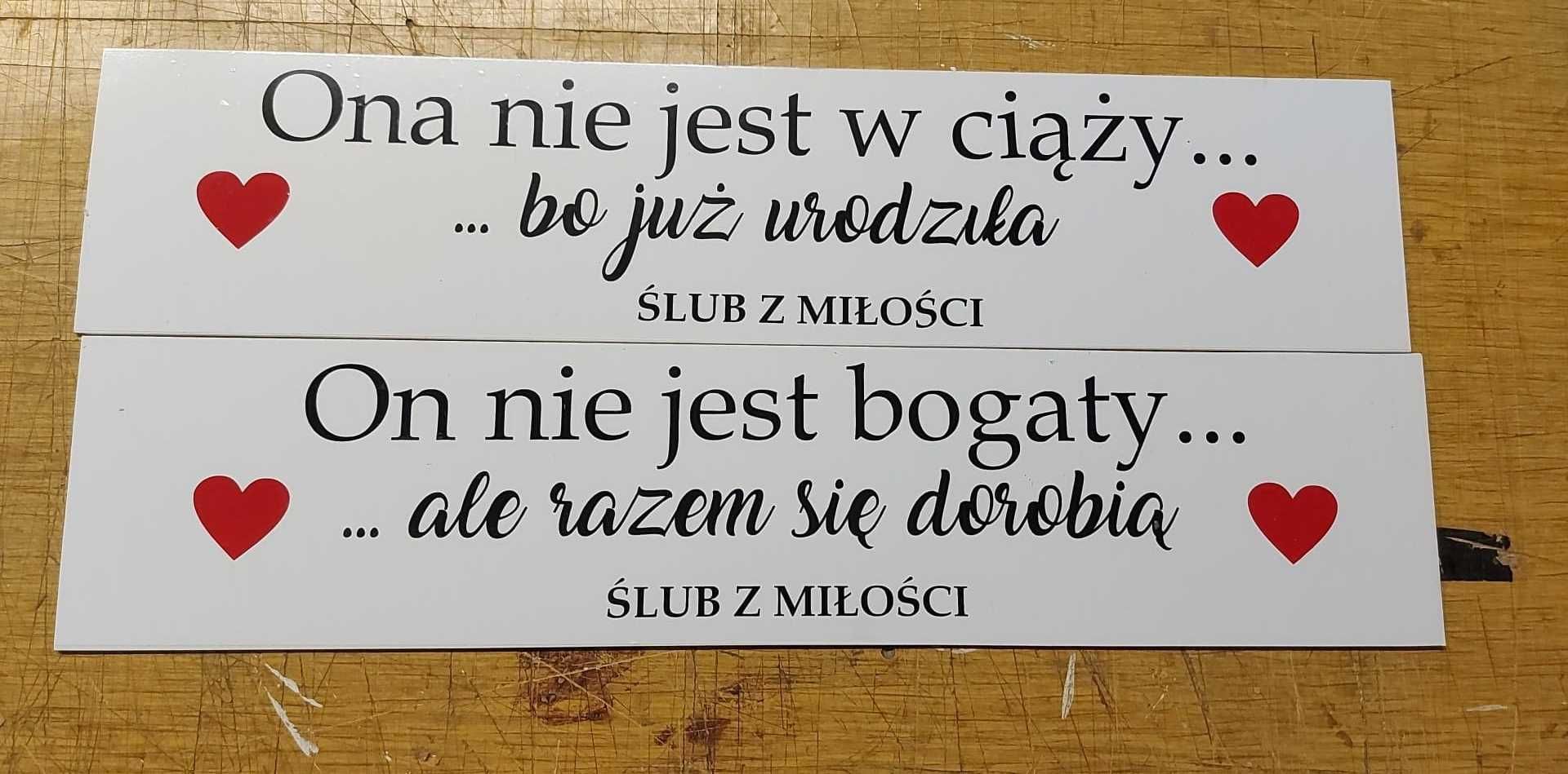 Tablice Ona nie jest w ciąży urodziła On nie jest PCV 2 wodoodporne