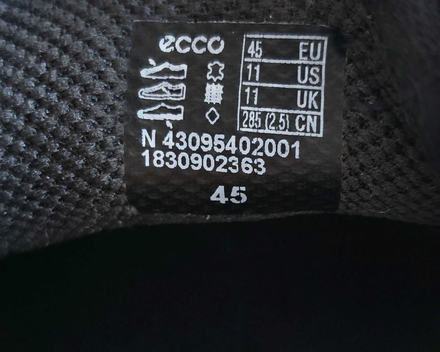 Buty męskie *Ecco* Soft 7 czarne roz. 45