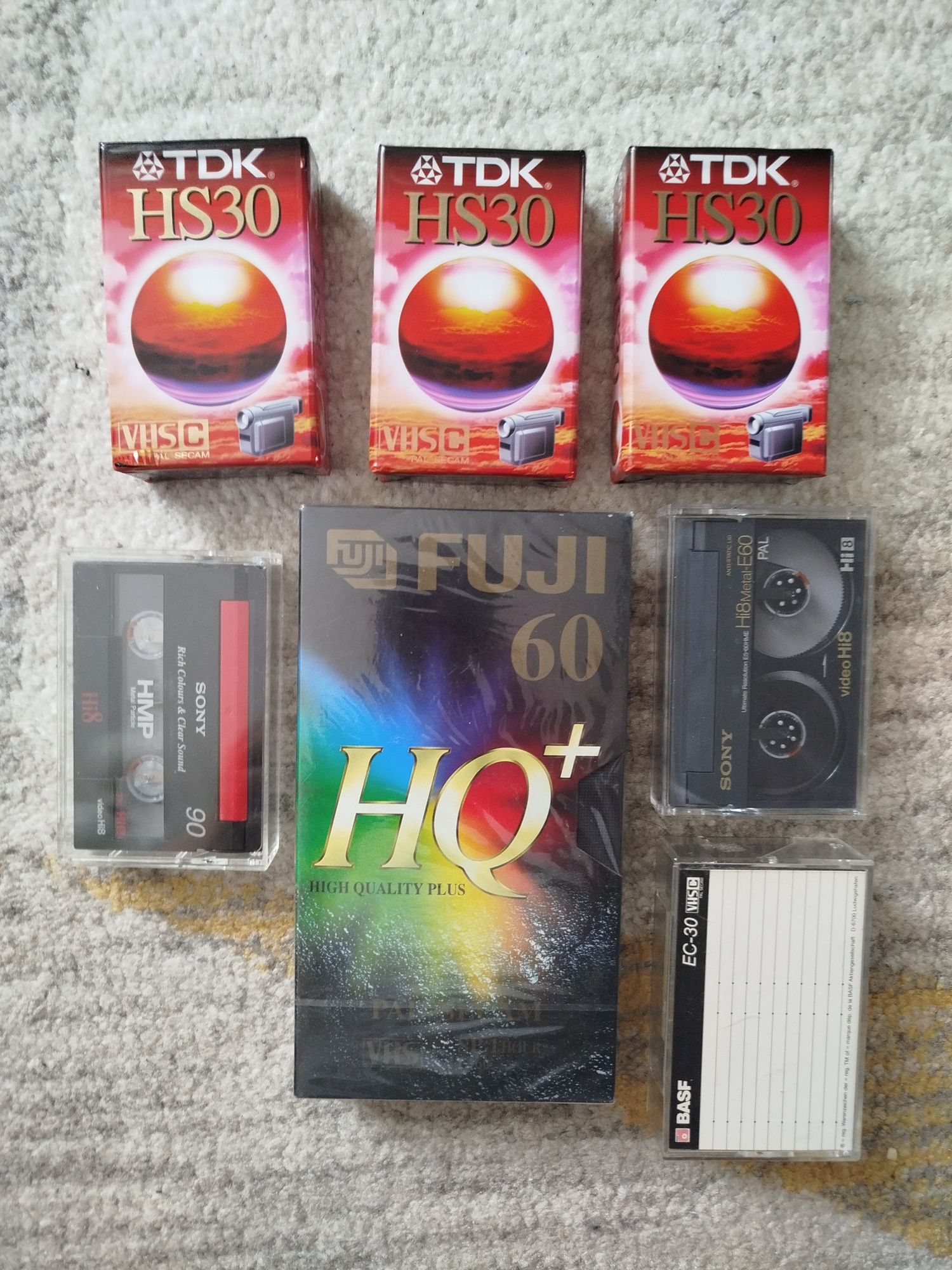 Kasety VHS mini TDK, BASF, SONY I FUJI nowe i używana