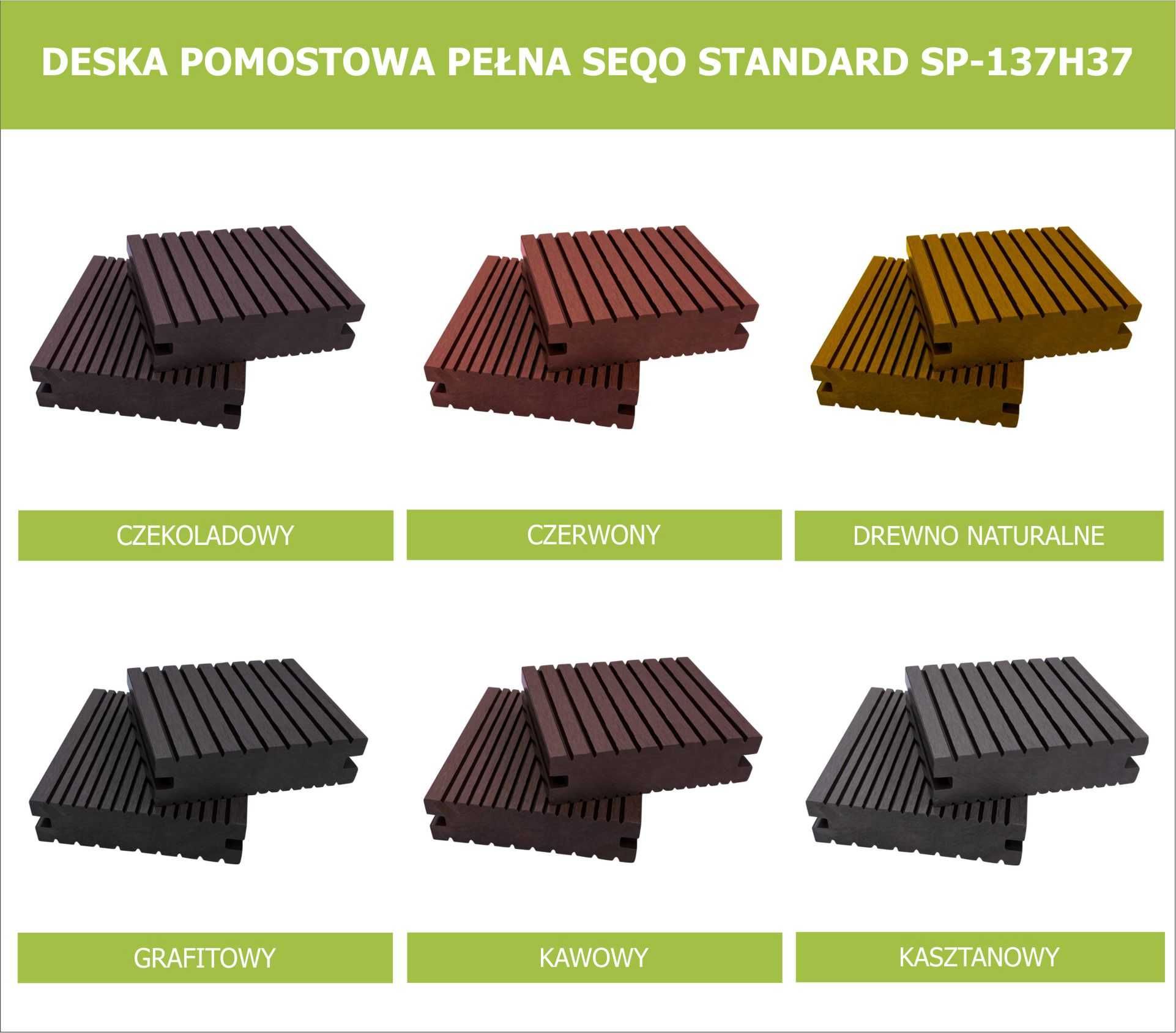 Deska kompozytowa pomostowa pełna SEQO Standard SP-137H37 - 5m