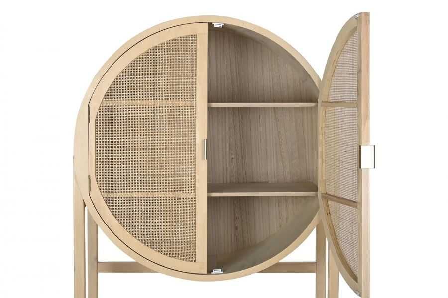 Komoda rattanowa boho Scandi, boho, szafka, na nóżkach