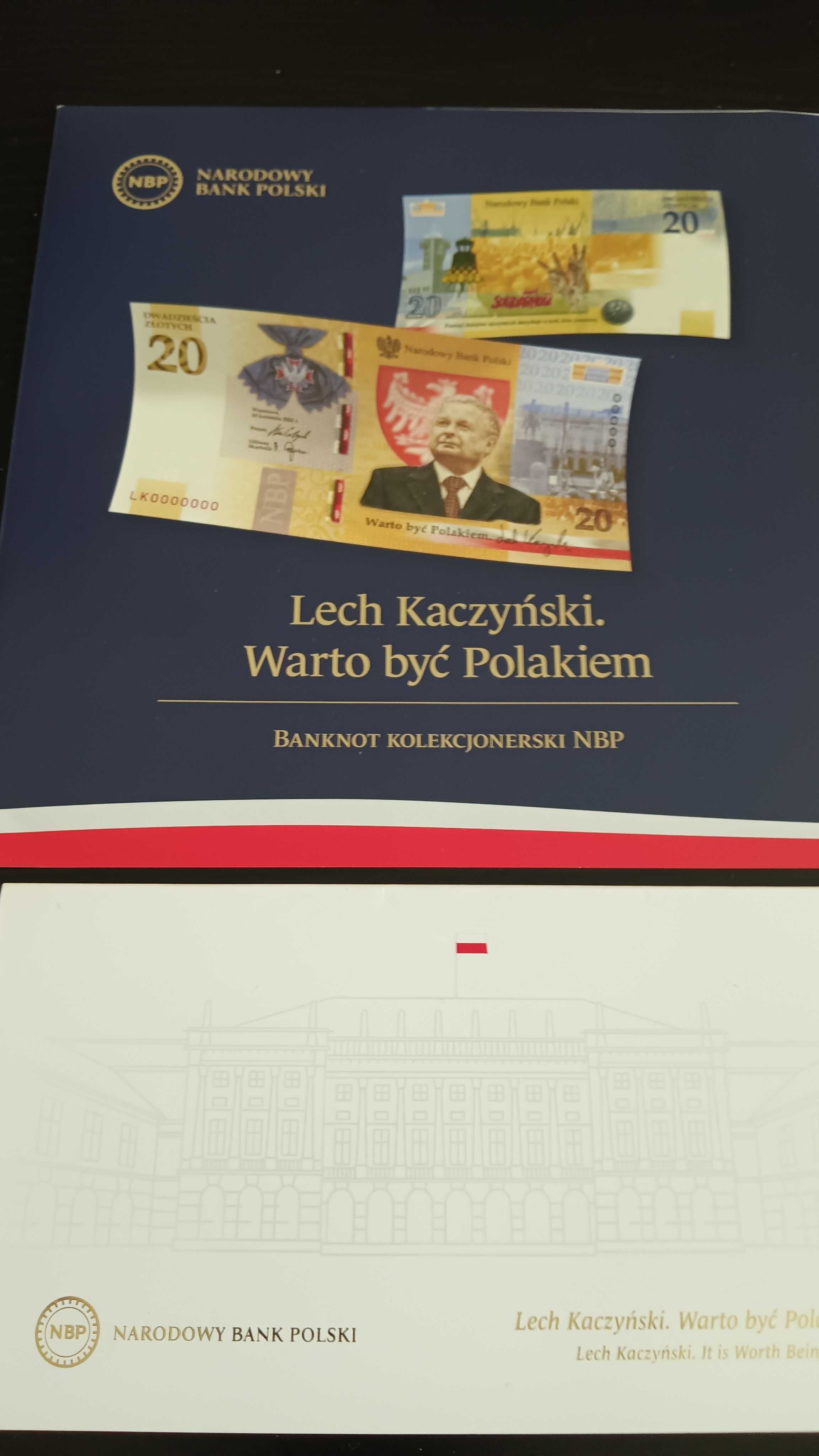 Lech Kaczyński.Warto być Polakiem.Bardzo wysoki numer 79689.Unikat.