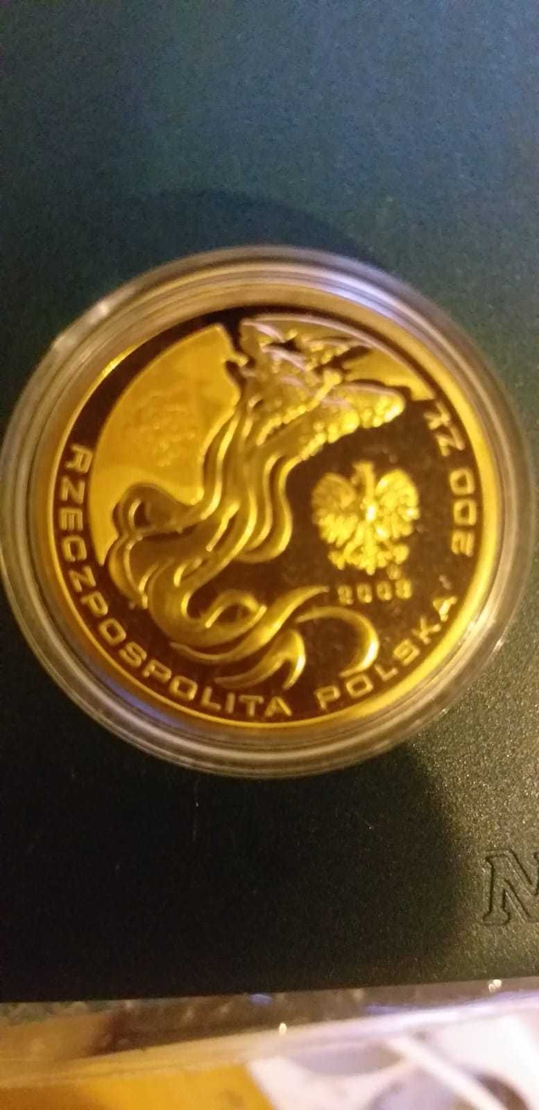 Złota Moneta - 200 Złotych 2001r. Stan 1. Polecam !!!