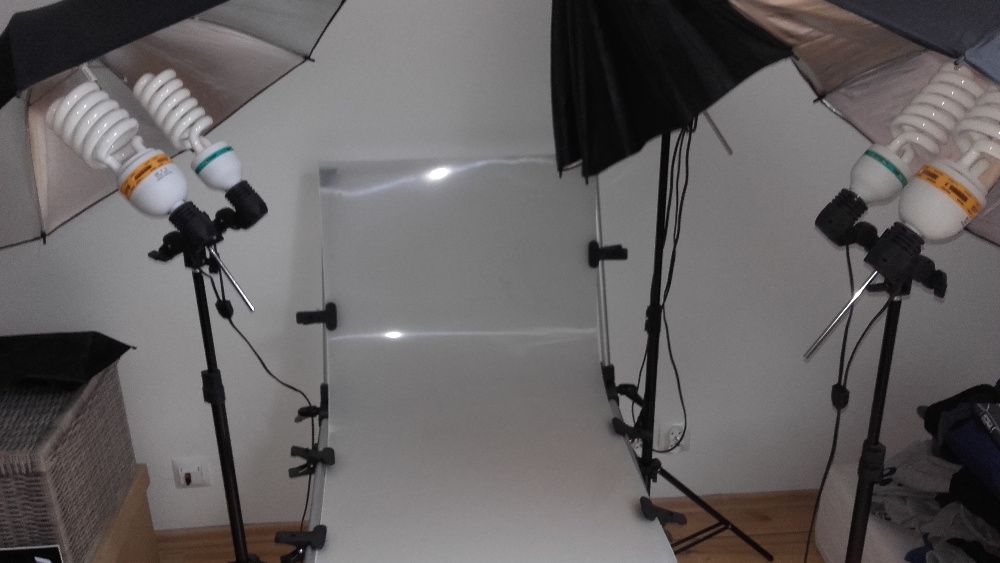 Studio fotograwiczne Lampy stól rozkladany.