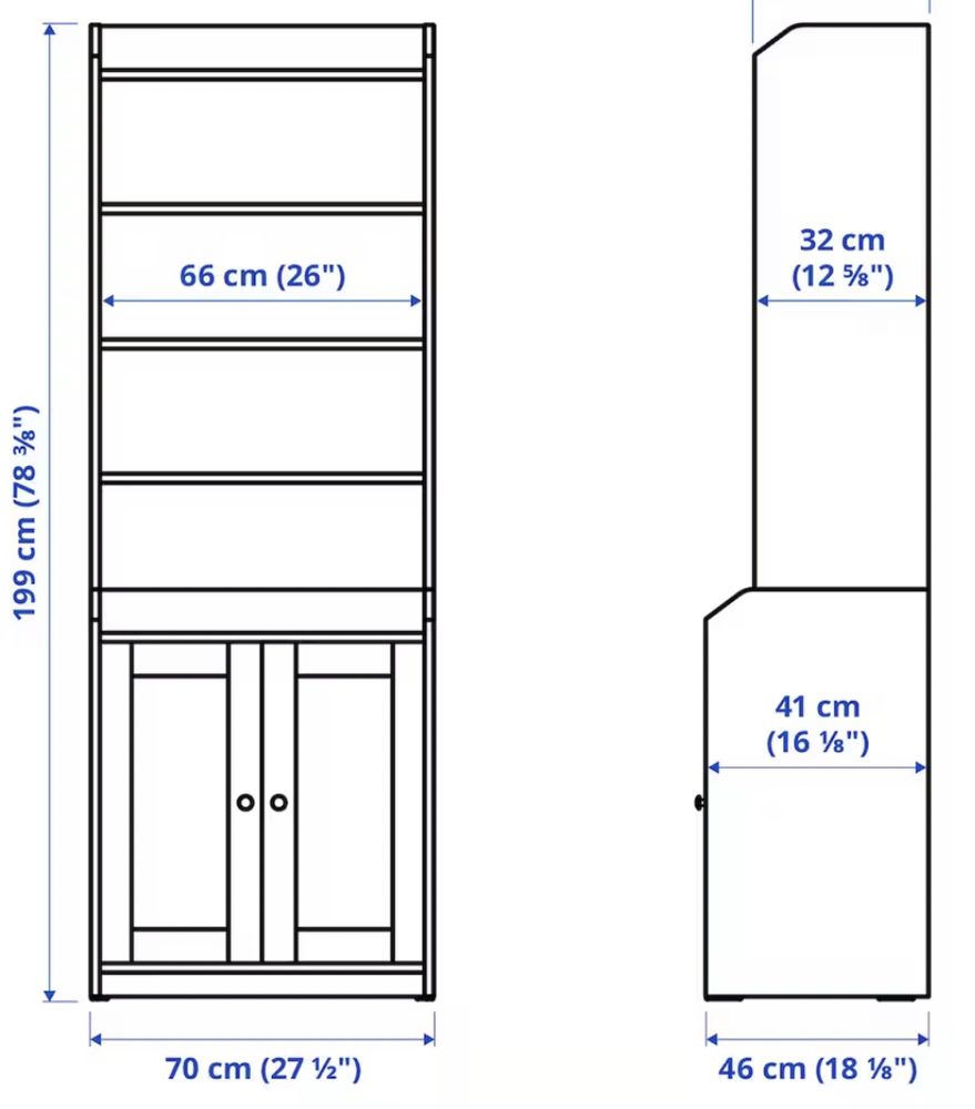 Szafka wysoka z drzwiami ikea