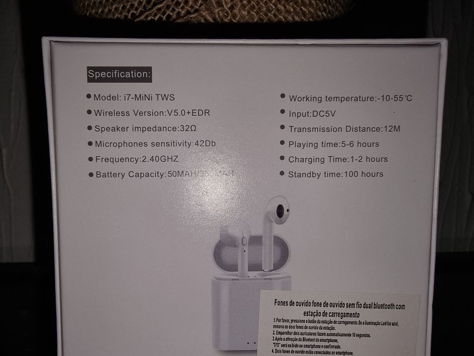 Auscultadores sem fio/fones/i7 mini/modelo2022/qualidatop/oportunidade