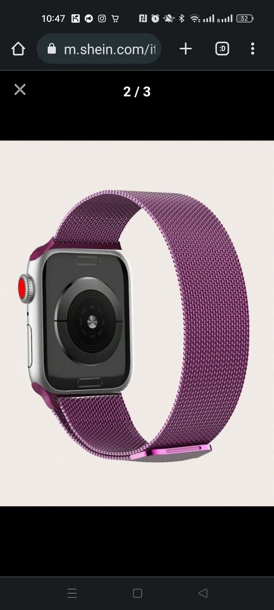 Ремінець BeWatch для Apple Watch міланська петля Purple