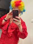 Super strój karnawałowy Clown tunika ,koszula + peruka roz. XL