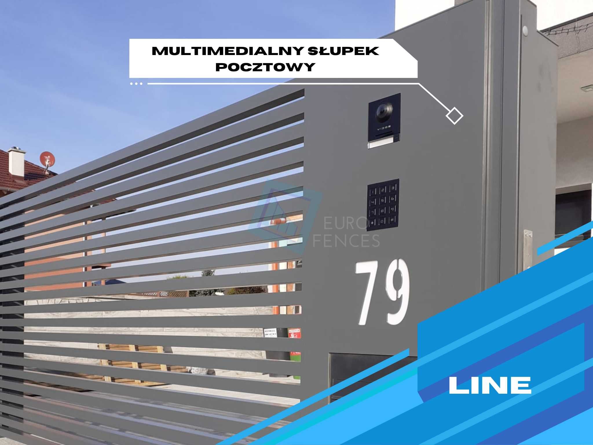 Nowoczesne poziome ogrodzenia aluminiowe Line - Polski producent
