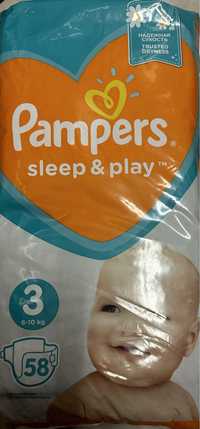 Підгузники Pampers sleep and play 3 58 штук