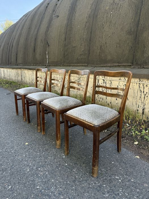 Krzesła Art Deco – komplet 4 sztuki, do renowacji