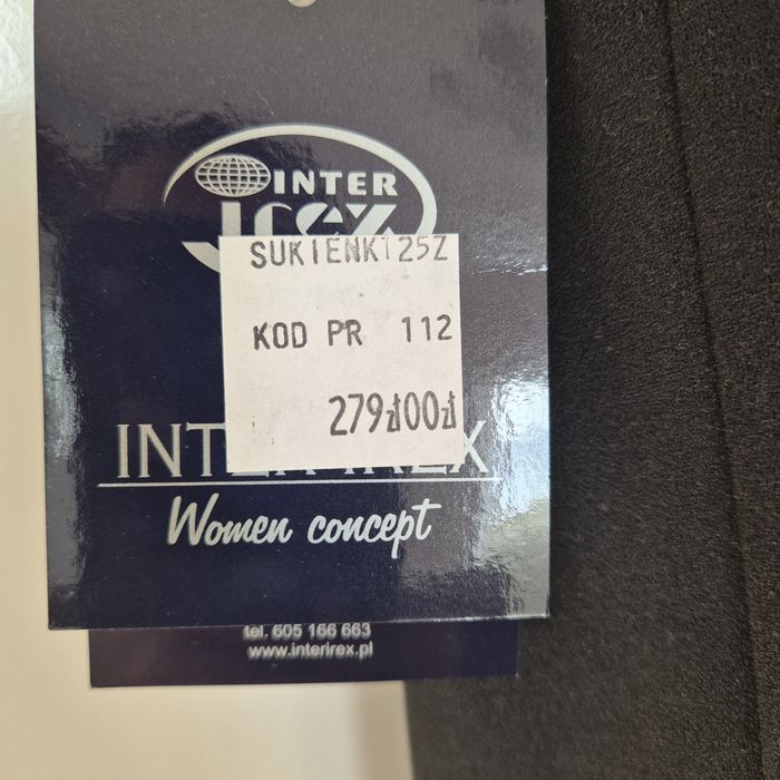 Sukienka, nowa r. 54, 7XL, czarno-biała, piękna