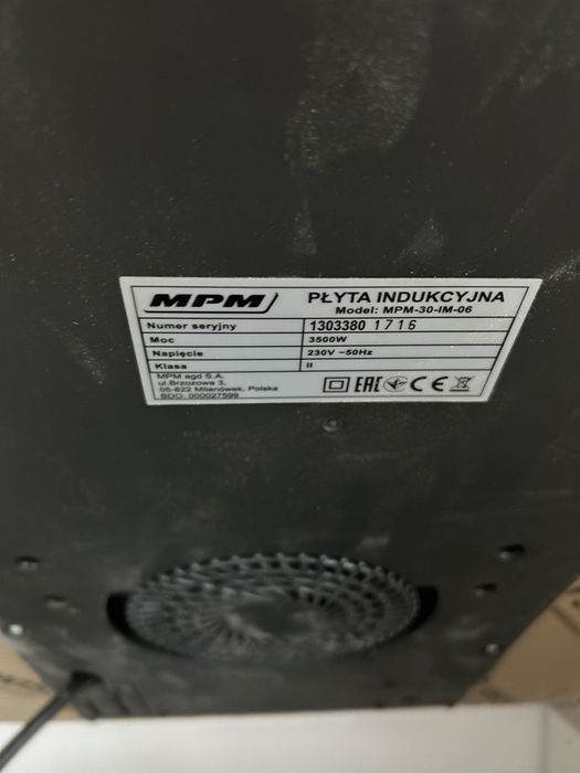 Plyta indukcyjna MPM 30-IM-06 28,8cm
