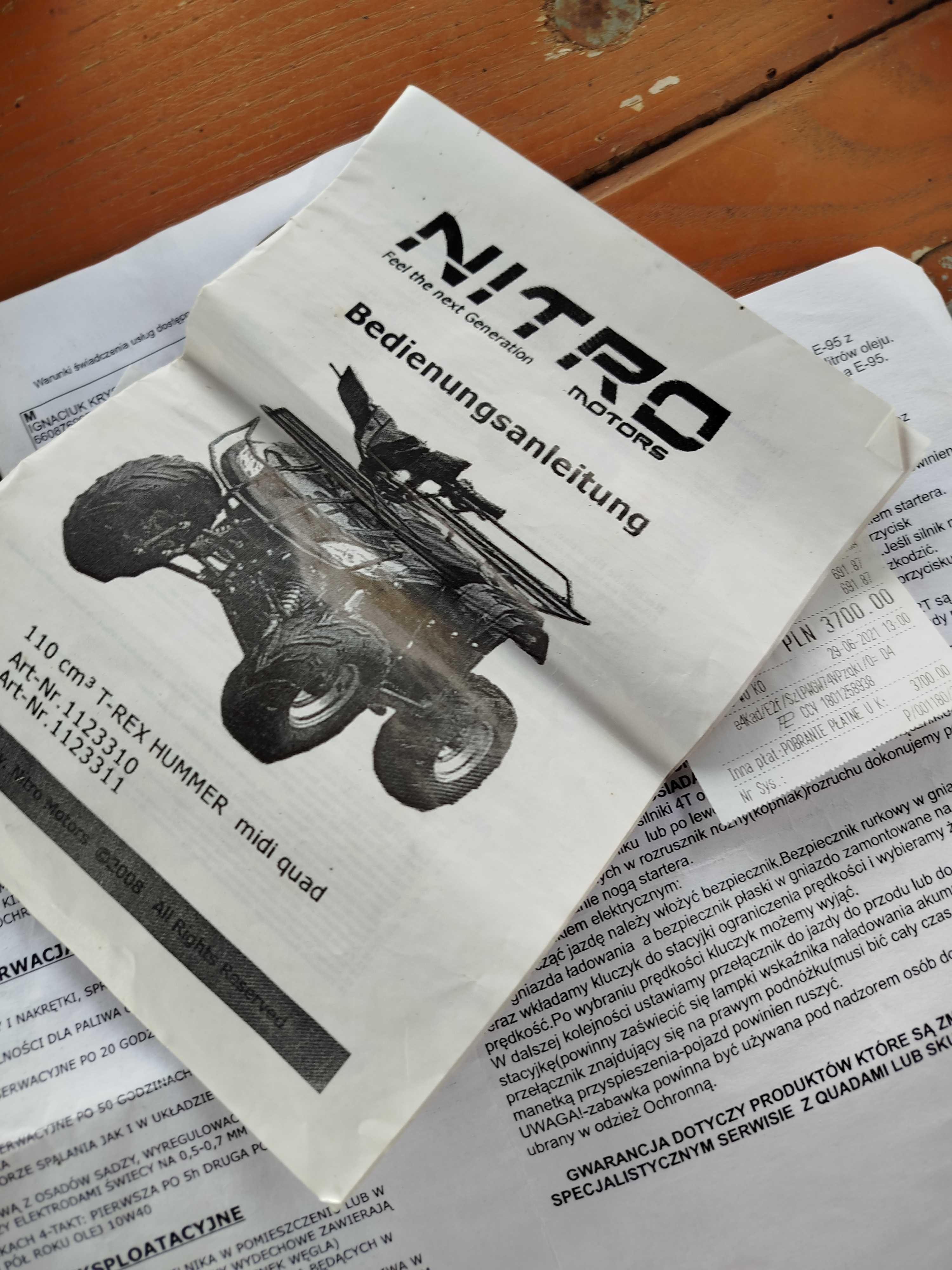 Quad 125 cc automat + wsteczny