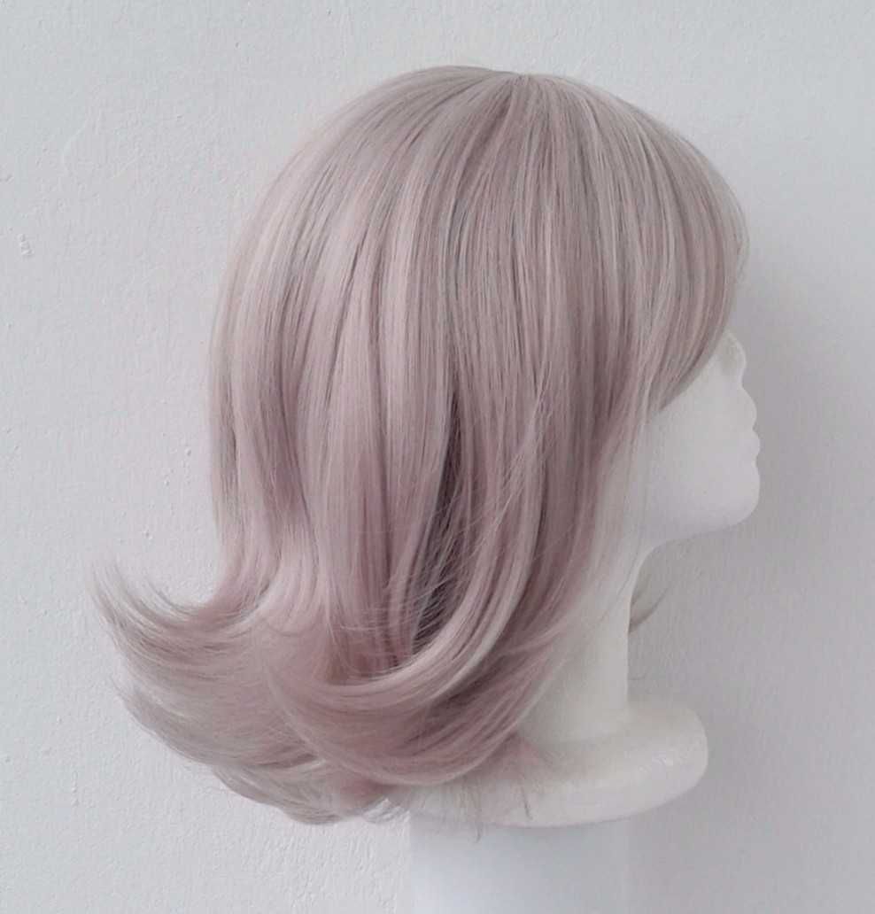 Nanami Chiaki Danganronpa cosplay wig różowa krótka peruka